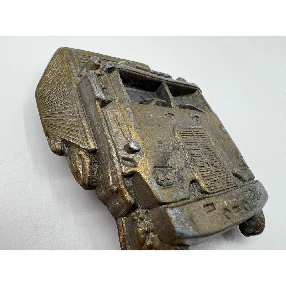 Vintage 1970s‎ Brass Semi Truck Belt Buckle – Raised 3D Cabover Design – #3275